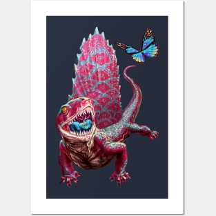 Dimetrodon with Butterfly Posters and Art